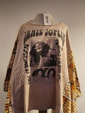 Velvet Beige Graphic Tee with Black Print